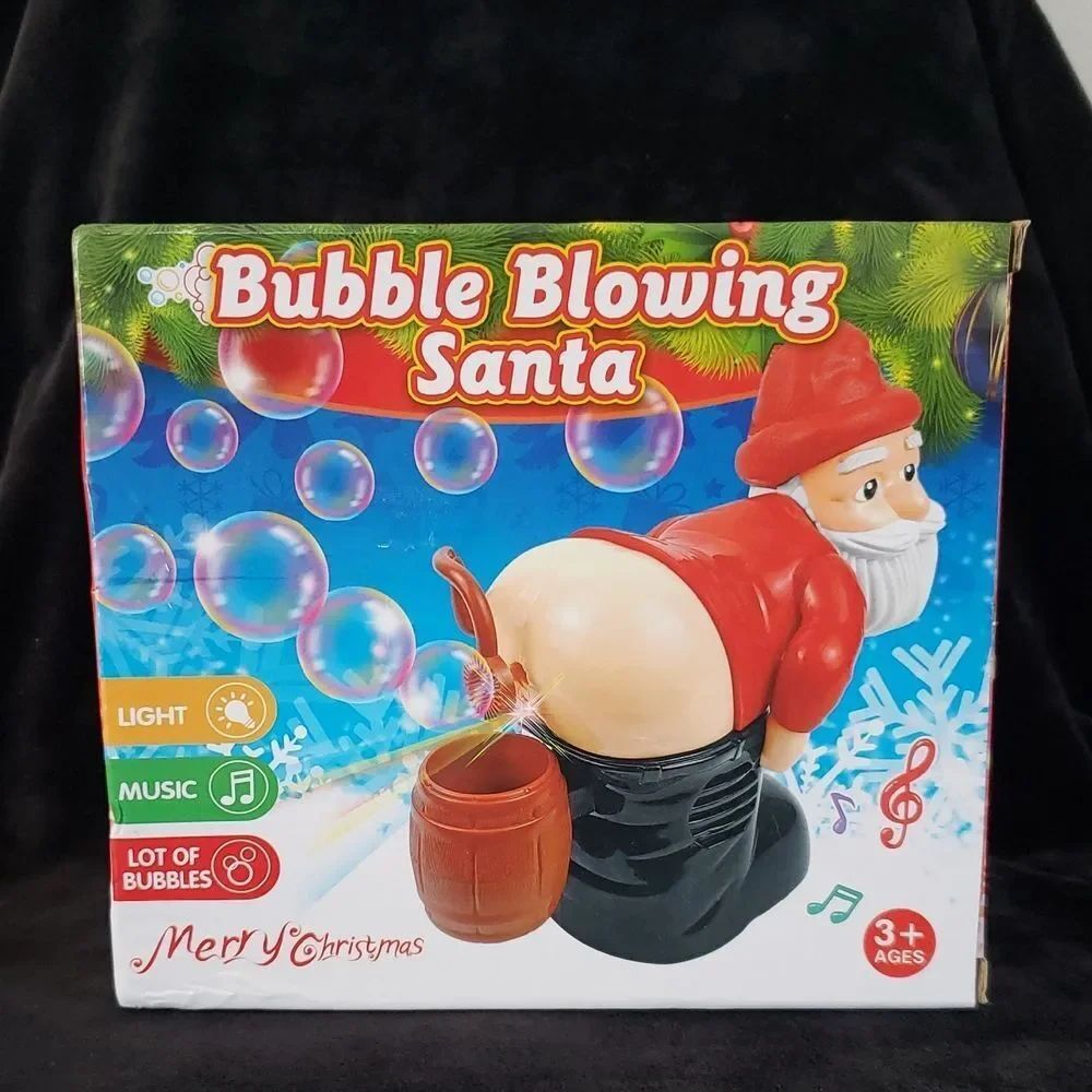 NWT Novelty Christmas Gift - Bubble Blowing Santa